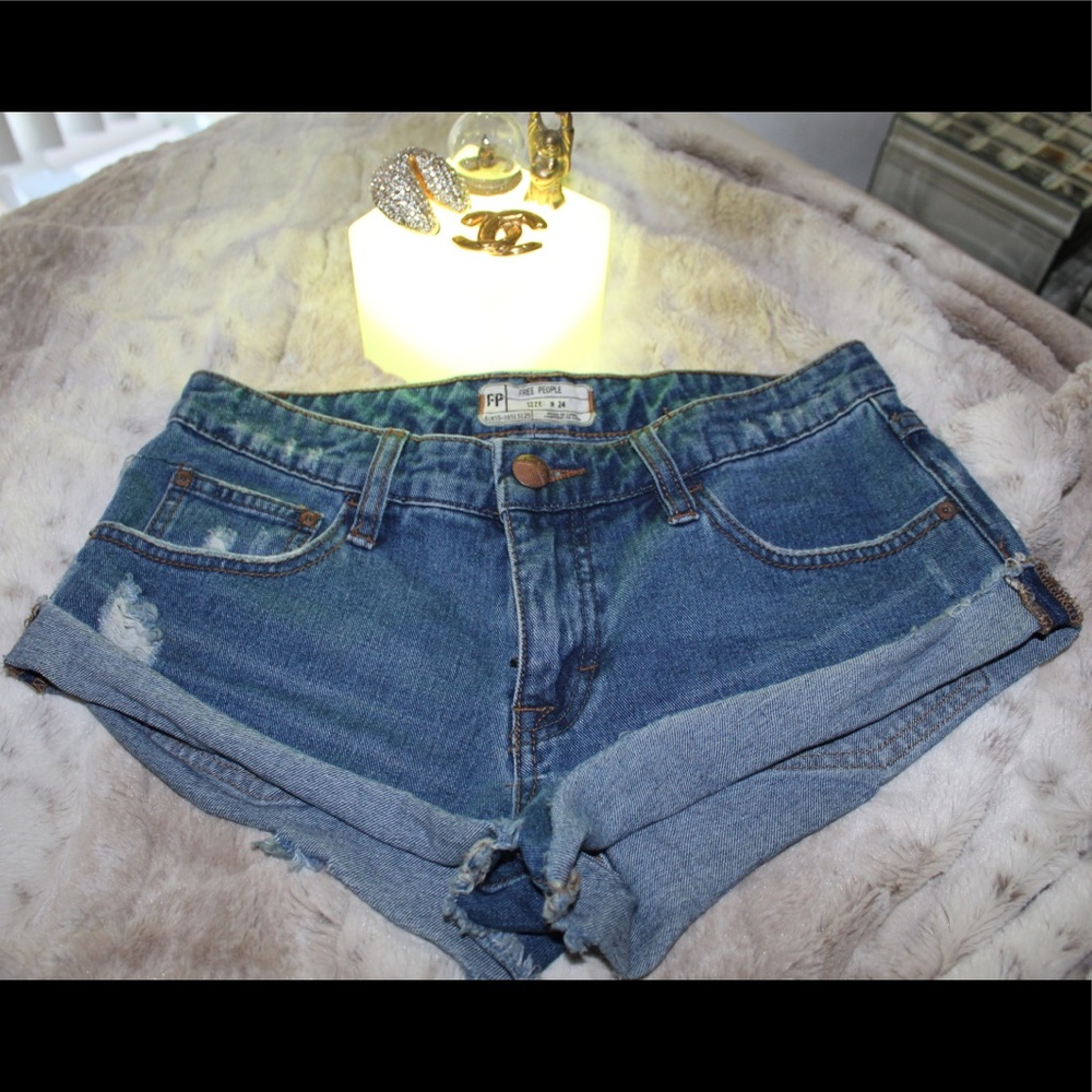 Free people jean shorts